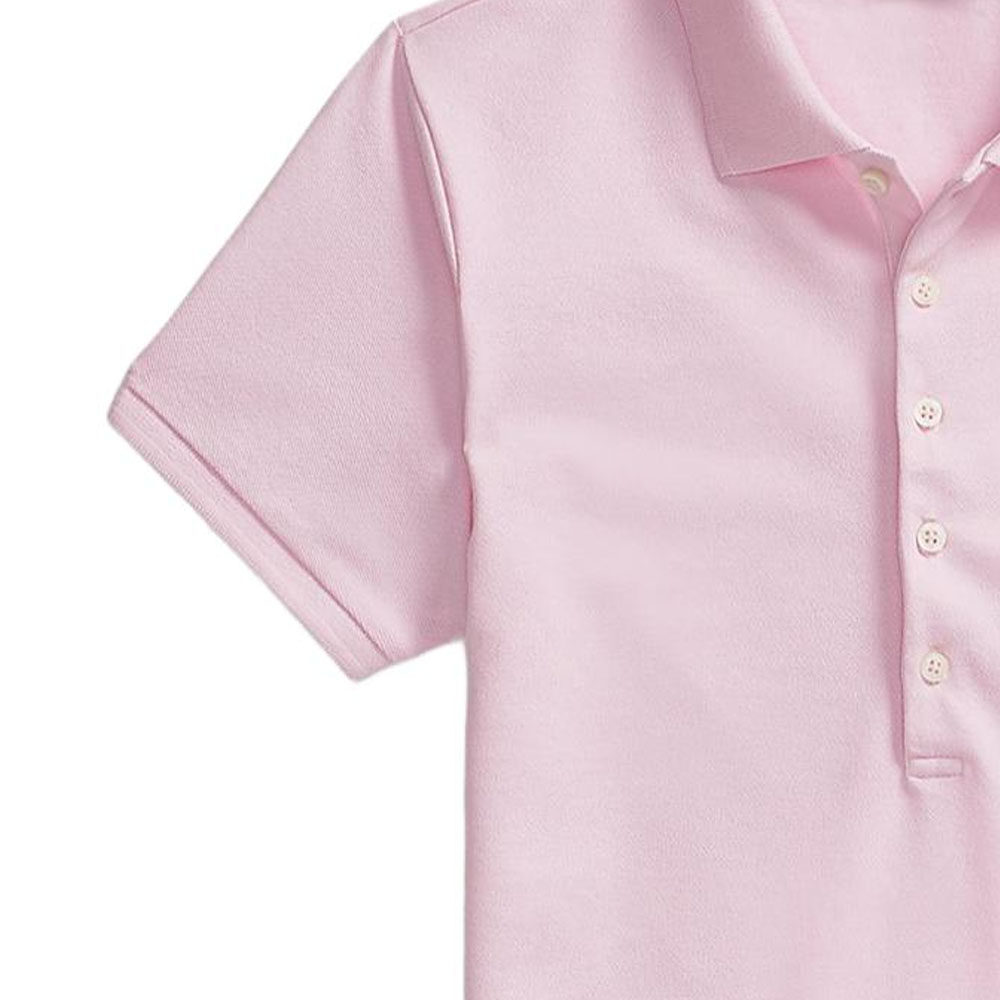 Sizing (W) Polo Ralph Lauren SS22 Camisa Polo Rosa Casual de un Solo Botón. 211870245-003