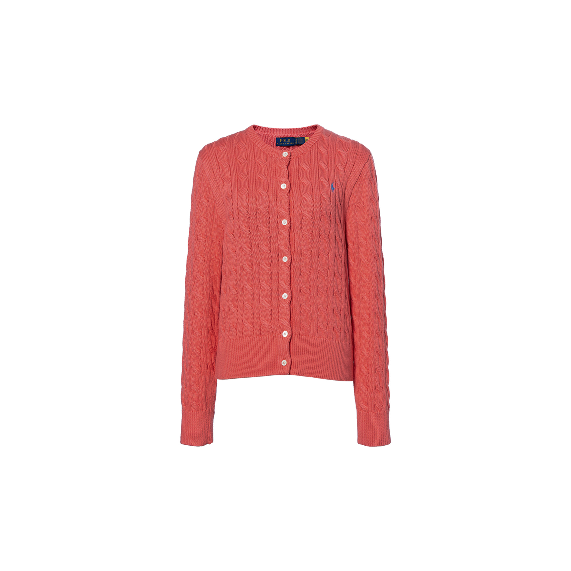 (Women) Polo Ralph Lauren SS22  Red Cable Knit Cotton Sweater. WMPOSWENDW20023-600