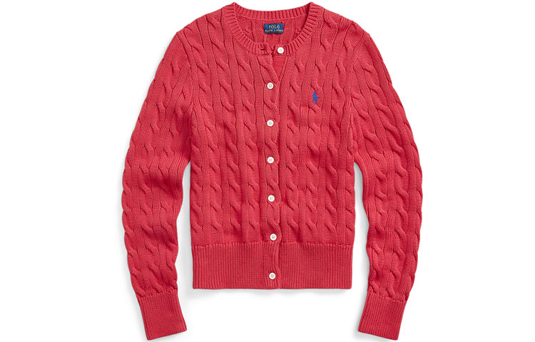 (Women) Polo Ralph Lauren SS22  Red Cable Knit Cotton Sweater. WMPOSWENDW20023-600 圖 2