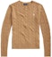 Order (Women) Polo Ralph Lauren SS22 Slim Fit Brown Wool Crewneck Sweater. WMPOSWENC020399-260