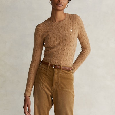(Women) Polo Ralph Lauren SS22 Slim Fit Brown Wool Crewneck Sweater. WMPOSWENC020399-260 Shop (Women) Polo Ralph Lauren SS22 Slim Fit Brown Wool Crewneck Sweater. WMPOSWENC020399-260