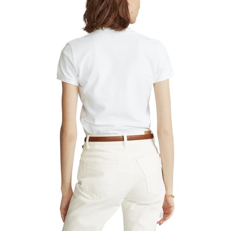 (Women) Polo Ralph Lauren SS22  Slim Fit Solid Color Polo Shirt White WMPOKNINN820016-100 圖 4