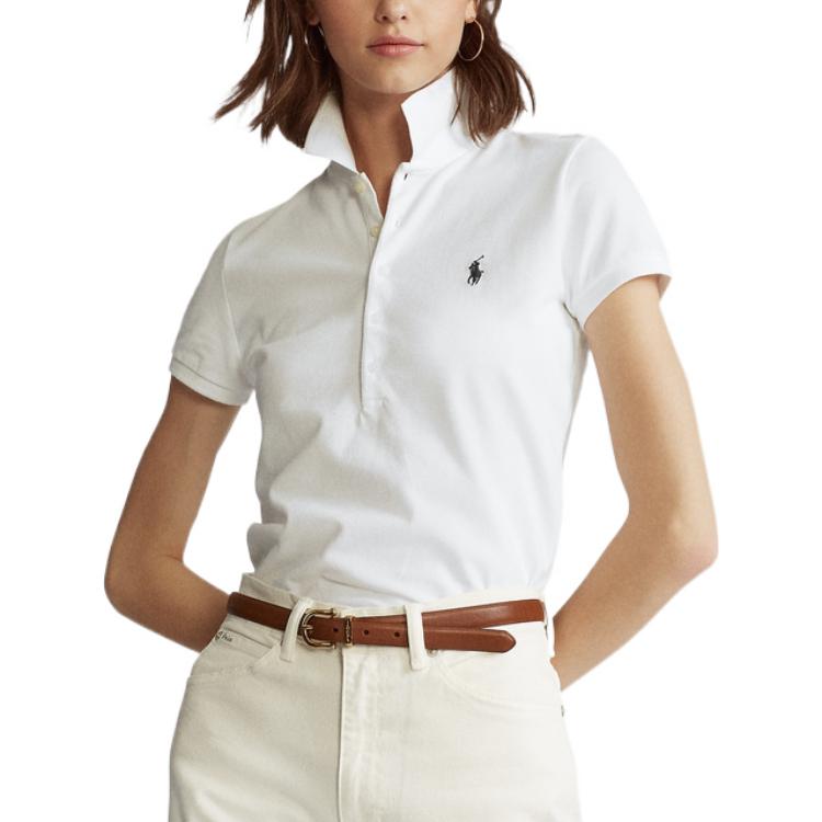 (Women) Polo Ralph Lauren SS22  Slim Fit Solid Color Polo Shirt White WMPOKNINN820016-100 圖 5