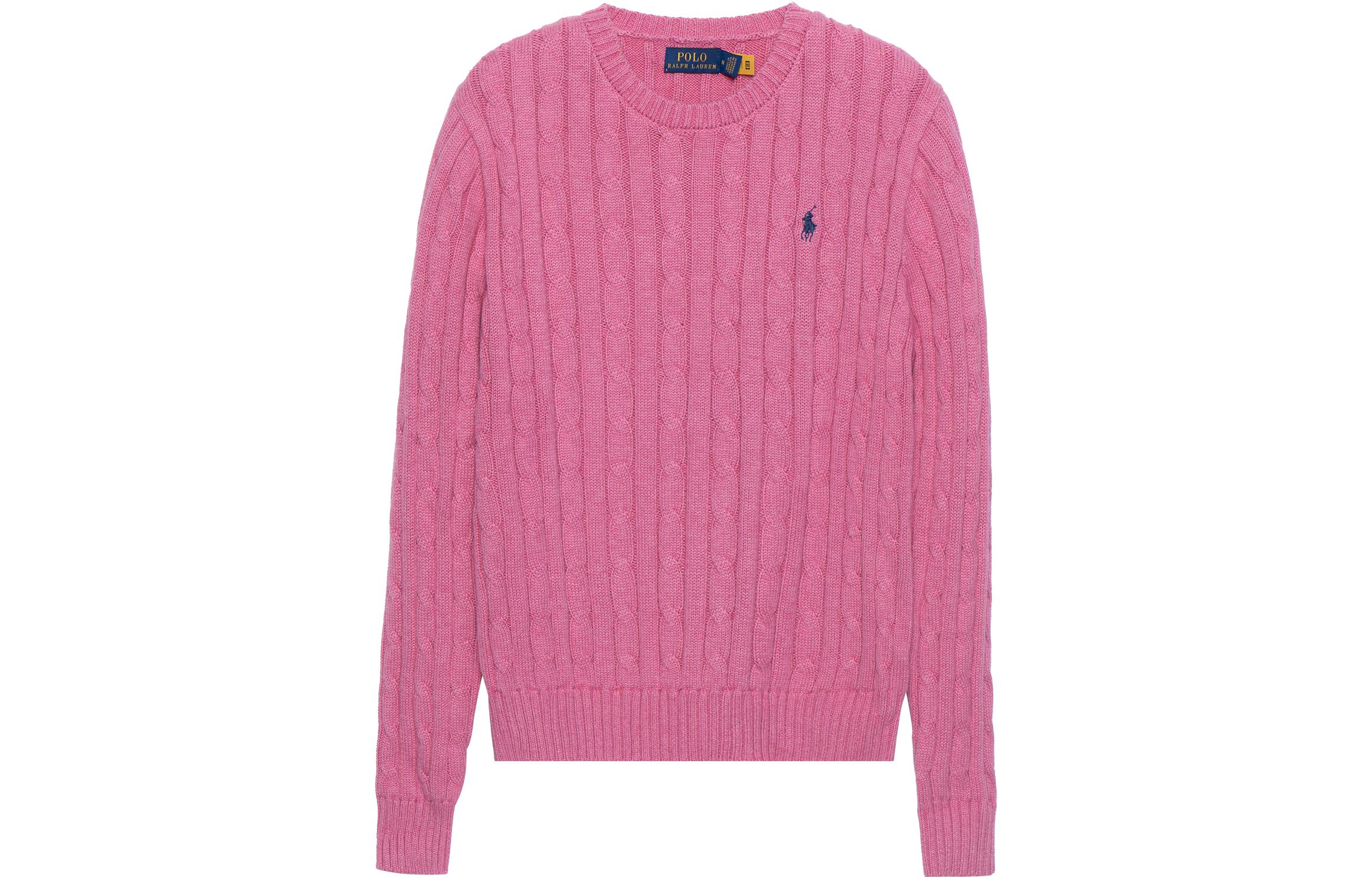 (Women) Polo Ralph Lauren SS22  Solid Cable Knit Sweater with Embroidery. 211570012-077