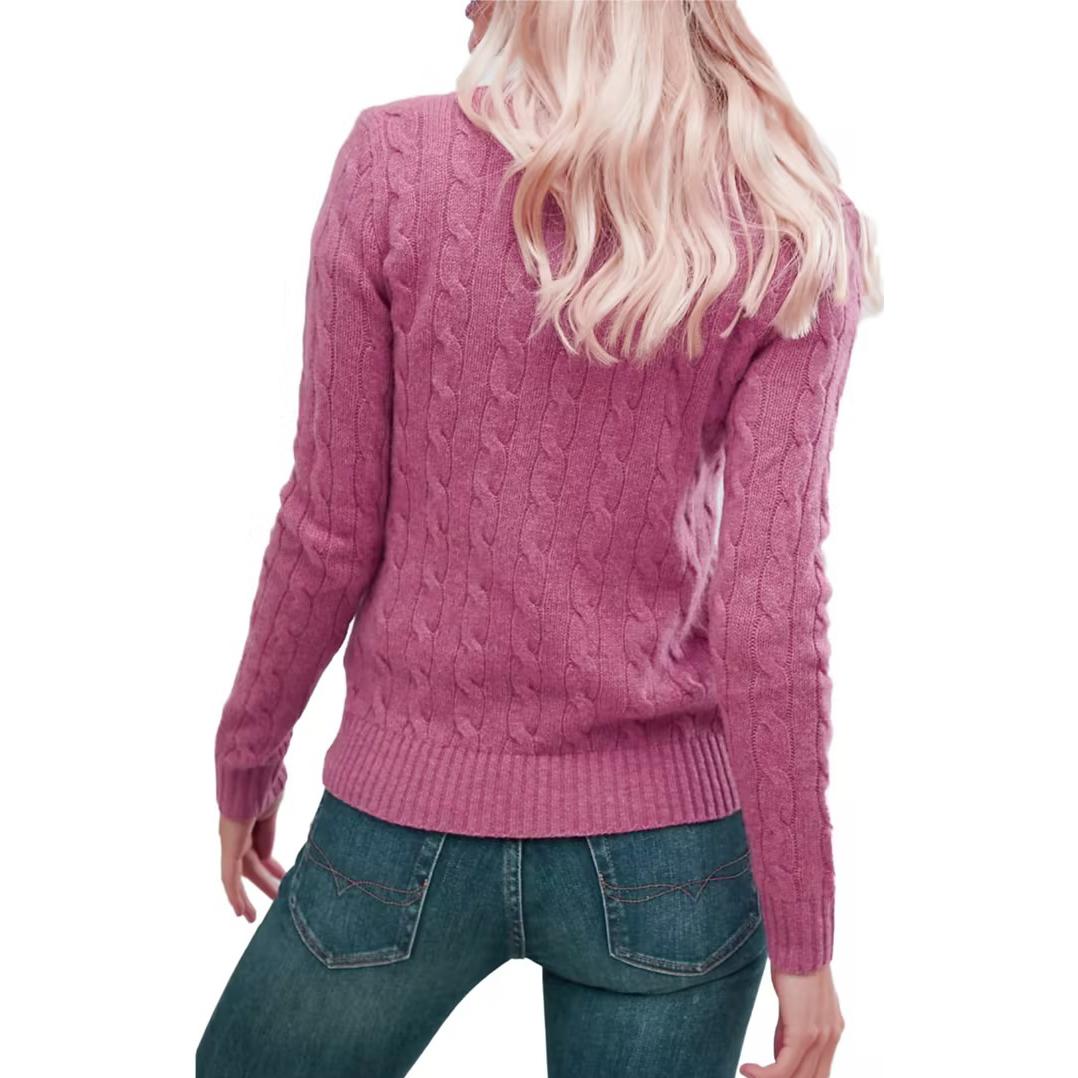 (Women) Polo Ralph Lauren SS22  Solid Cable Knit Sweater with Embroidery. 211570012-077 圖 7