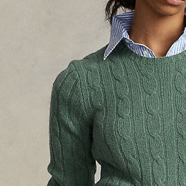 (Women) Polo Ralph Lauren SS22  Solid Cable Knit Sweater with Embroidery. 211570012-077 圖 8