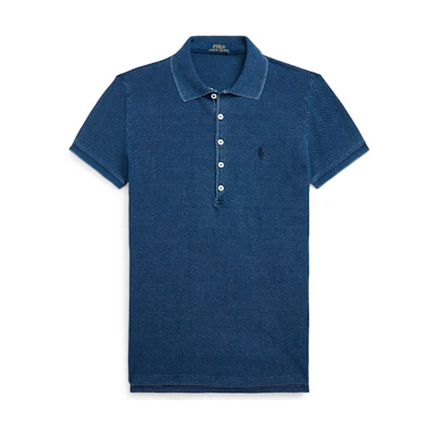 (Women) Polo Ralph Lauren SS22 Solid Logo Embroidered Short Sleeve Polo Navy. WMPOKNINCU20436-410