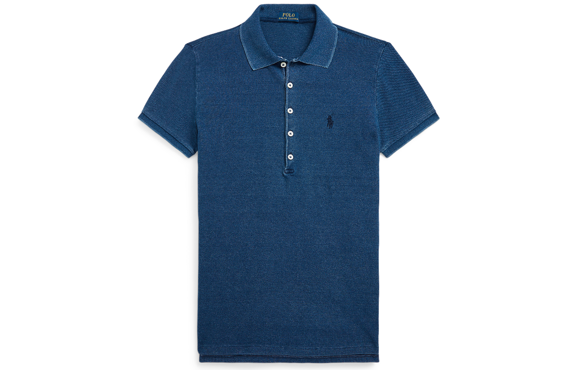 (Women) Polo Ralph Lauren SS22  Solid Logo Embroidered Short Sleeve Polo Navy. WMPOKNINCU20436-410 圖 2
