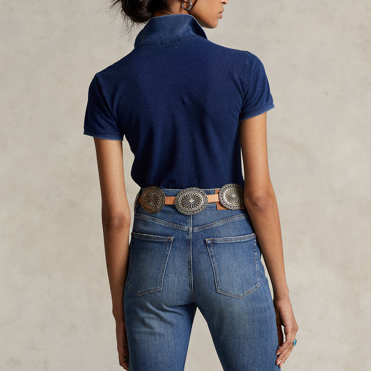 (Women) Polo Ralph Lauren SS22  Solid Logo Embroidered Short Sleeve Polo Navy. WMPOKNINCU20436-410 圖 4