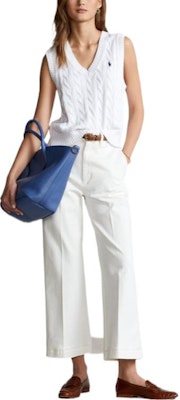 (W) Polo Ralph Lauren SS22 白色無袖麻花針織毛衣 附品牌標誌 WMPOSWENC020376 Lookbook (W) Polo Ralph Lauren SS22 白色無袖麻花針織毛衣 附品牌標誌 WMPOSWENC020376