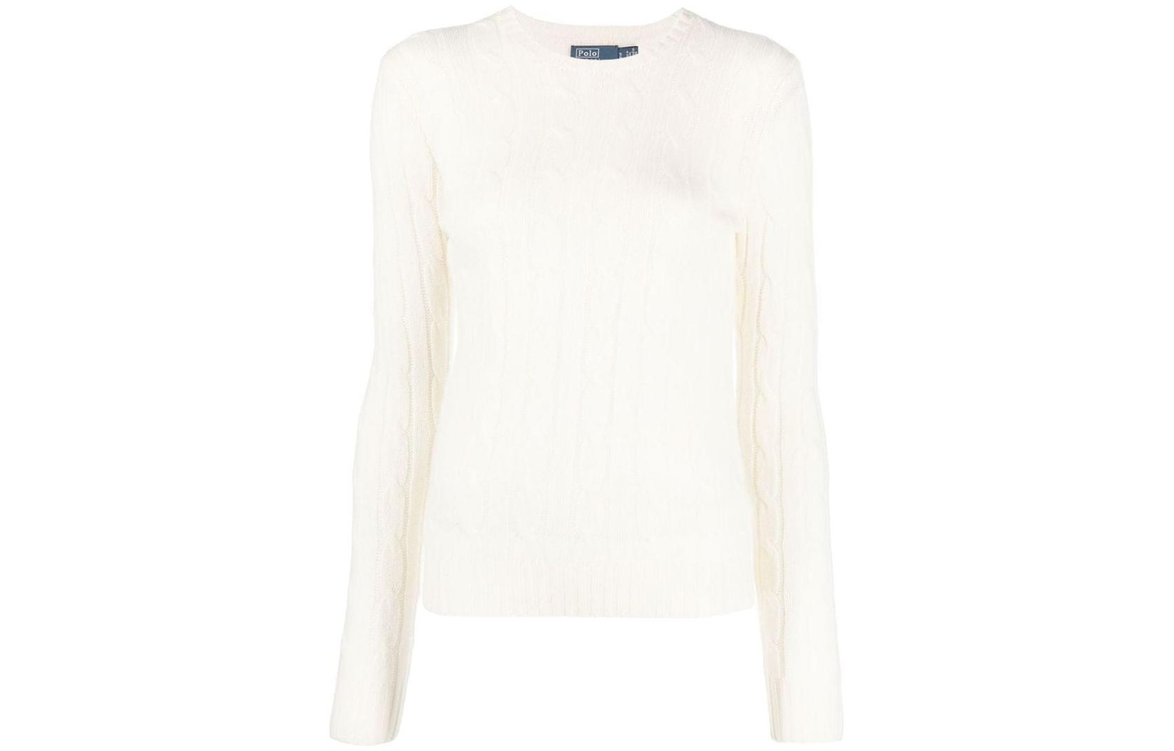 (Women) Polo Ralph Lauren SS22  White Chunky Knit Cashmere Sweater. 211880516-002 圖 2