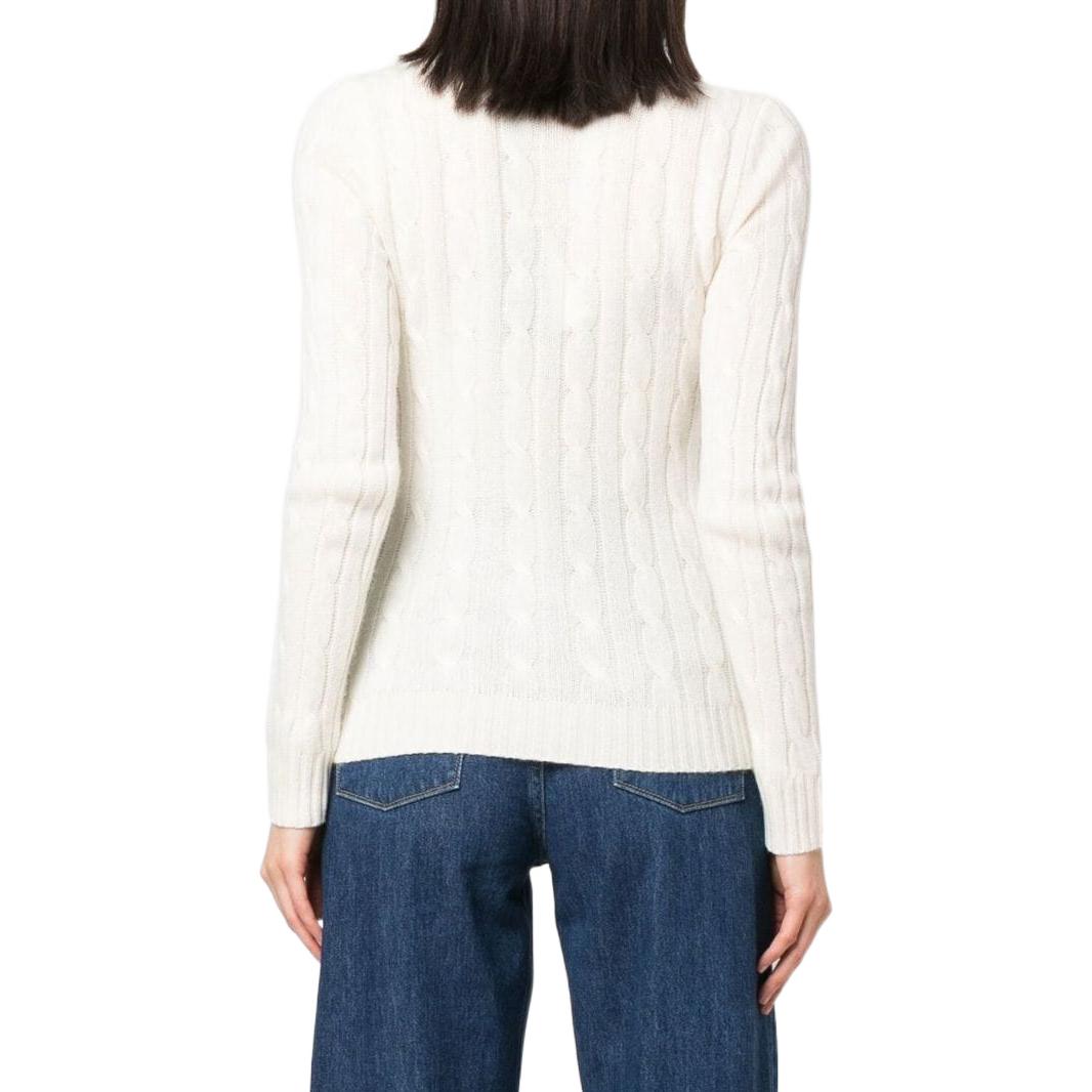 (Women) Polo Ralph Lauren SS22  White Chunky Knit Cashmere Sweater. 211880516-002 圖 4