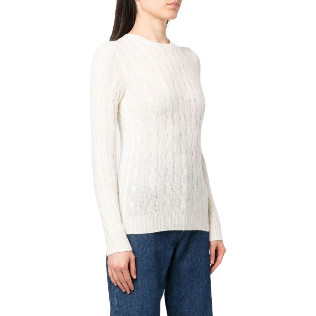 (Women) Polo Ralph Lauren SS22  White Chunky Knit Cashmere Sweater. 211880516-002 圖 5