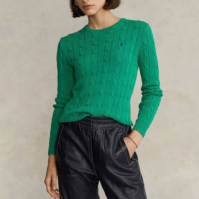 (Women) Polo Ralph Lauren SS22 Cable Knit Cotton Sweater Women’s Green WMPOSWENC020313 Shop (Women) Polo Ralph Lauren SS22 Cable Knit Cotton Sweater Women’s Green WMPOSWENC020313