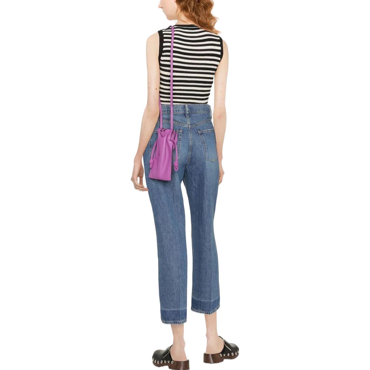 Shop (W) 폴로 랄프 로렌 SS22 디스트레스드 와이드 레그 크롭 진 블루. 211872483-001