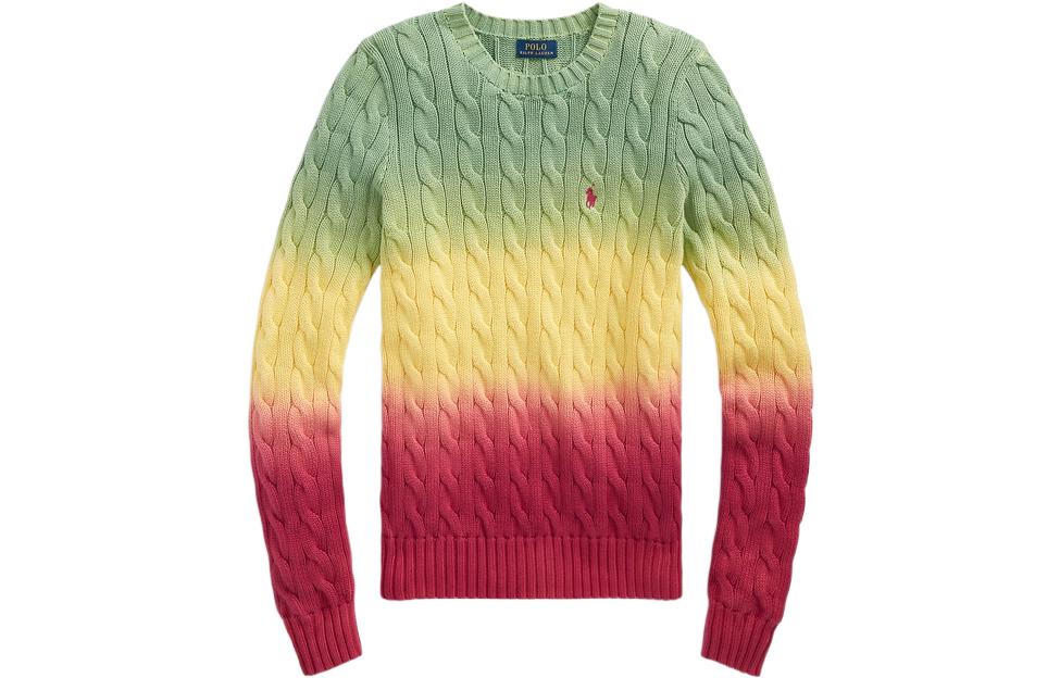 (Women) Polo Ralph Lauren SS22 Gradient Cable Knit Long Sleeve Sweater  Multicolor WMPOSWENC020338-999