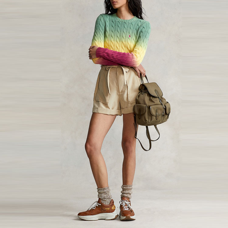 (Women) Polo Ralph Lauren SS22 Gradient Cable Knit Long Sleeve Sweater  Multicolor WMPOSWENC020338-999 圖 3