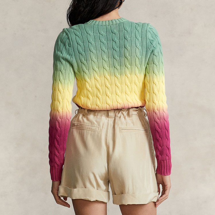 (Women) Polo Ralph Lauren SS22 Gradient Cable Knit Long Sleeve Sweater  Multicolor WMPOSWENC020338-999 圖 5