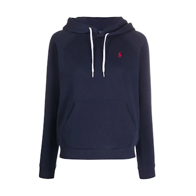 (Women) Polo Ralph Lauren SS22 Logo Embroidered Hoodie Navy Blue 211794394_F004