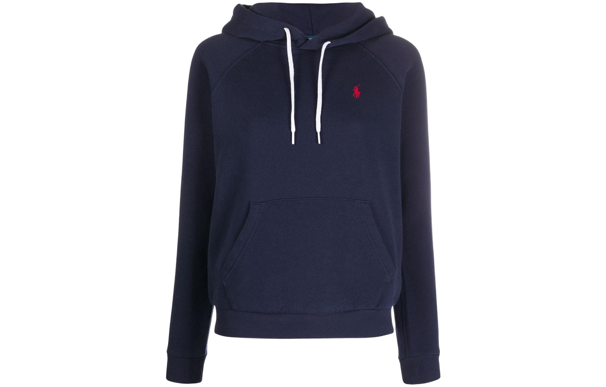 Order (W) Polo Ralph Lauren SS22 深蓝色徽标刺绣连帽衫 211794394_F004 211794394-F004