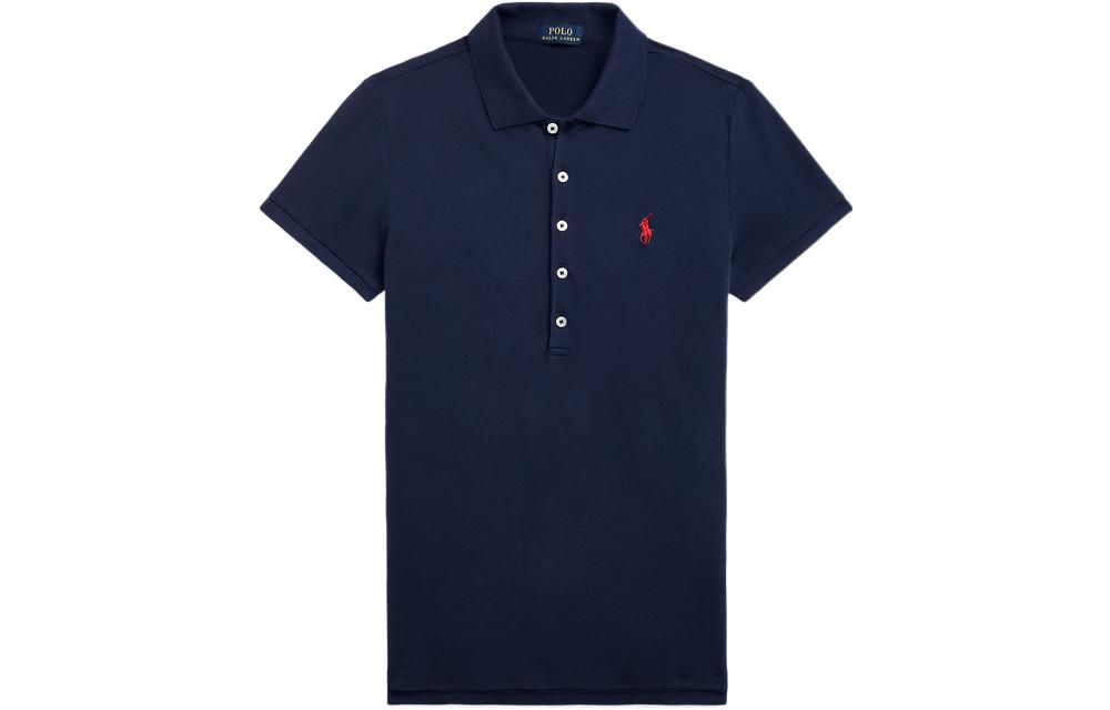 (Women) Polo Ralph Lauren SS22 Navy Blue Embroidered Logo Short-Sleeve  Polo Shirt WMPOKNINCU20374 圖 2