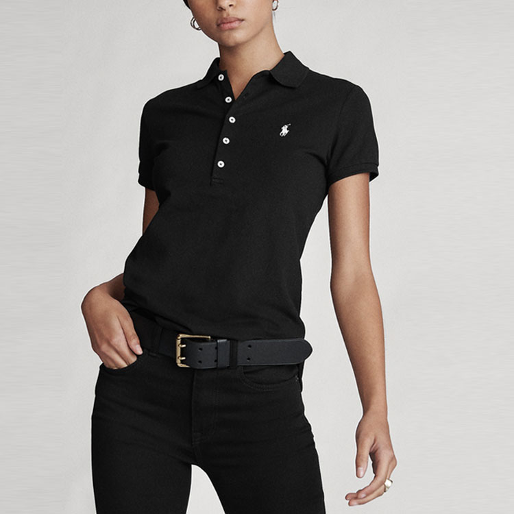 (Women) Polo Ralph Lauren SS22 Slim Fit Stretch Short Sleeve Polo Shirt Women Black WMPOKNINCU20251-001 圖 4