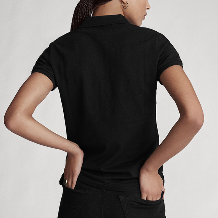 (Women) Polo Ralph Lauren SS22 Slim Fit Stretch Short Sleeve Polo Shirt Women Black WMPOKNINCU20251-001 圖 5