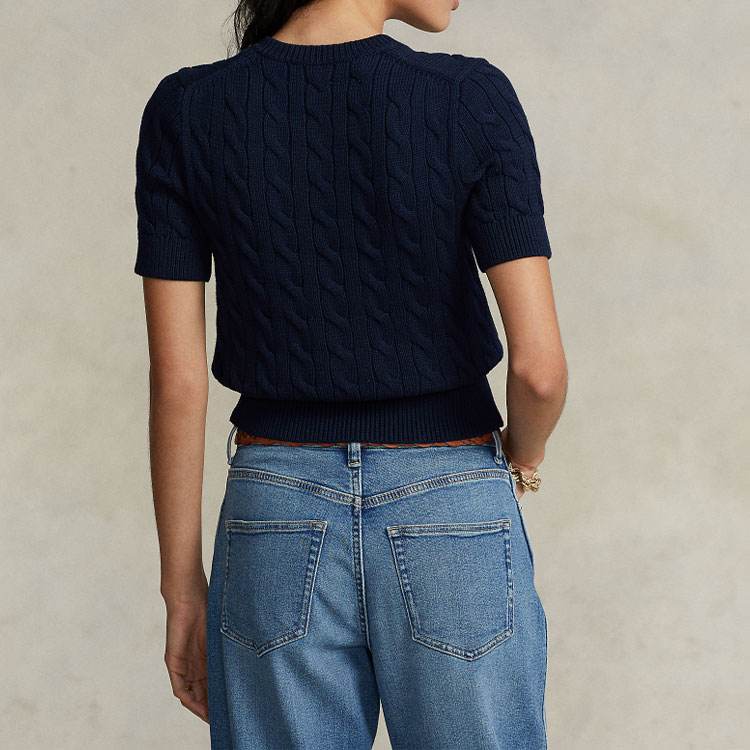 (Women) Polo Ralph Lauren SS22 Solid Button-Up Knit Short Sleeve Shirt Women Blue WMPOSWENDW20031-400 圖 4