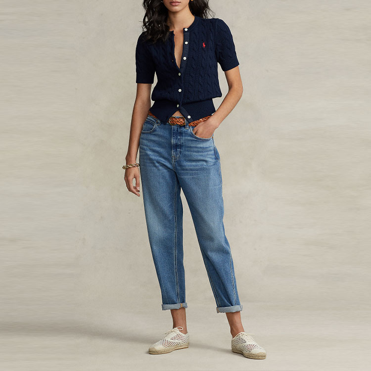 (Women) Polo Ralph Lauren SS22 Solid Button-Up Knit Short Sleeve Shirt Women Blue WMPOSWENDW20031-400 圖 5