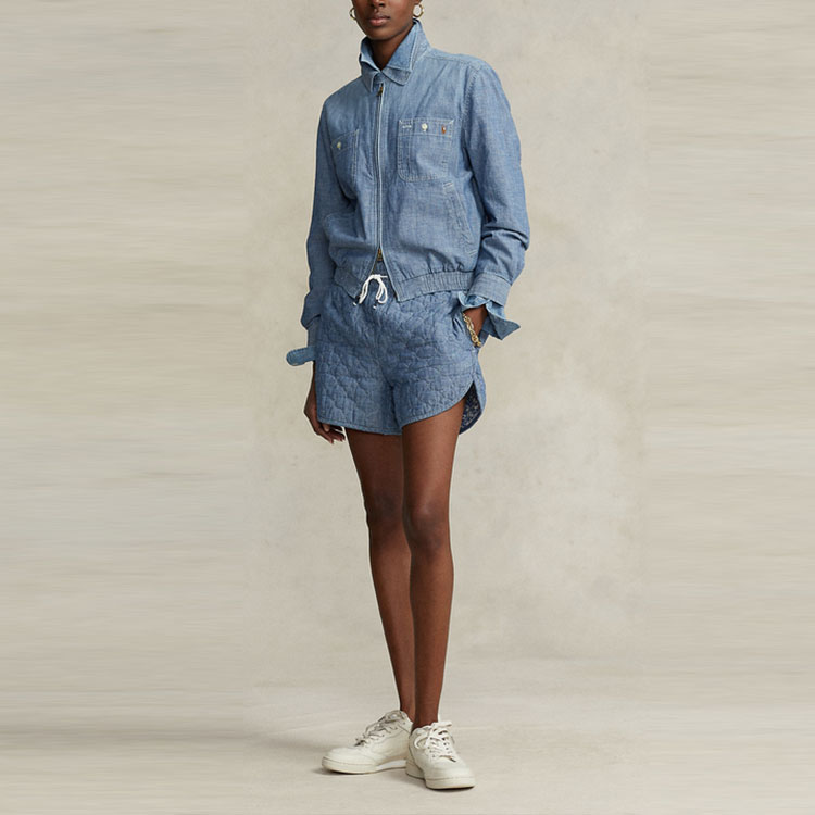 (Women) Polo Ralph Lauren SS22 Solid Color Zip Long Sleeve Windbreaker Women Blue WMPOOTWN5A20030-450 圖 3