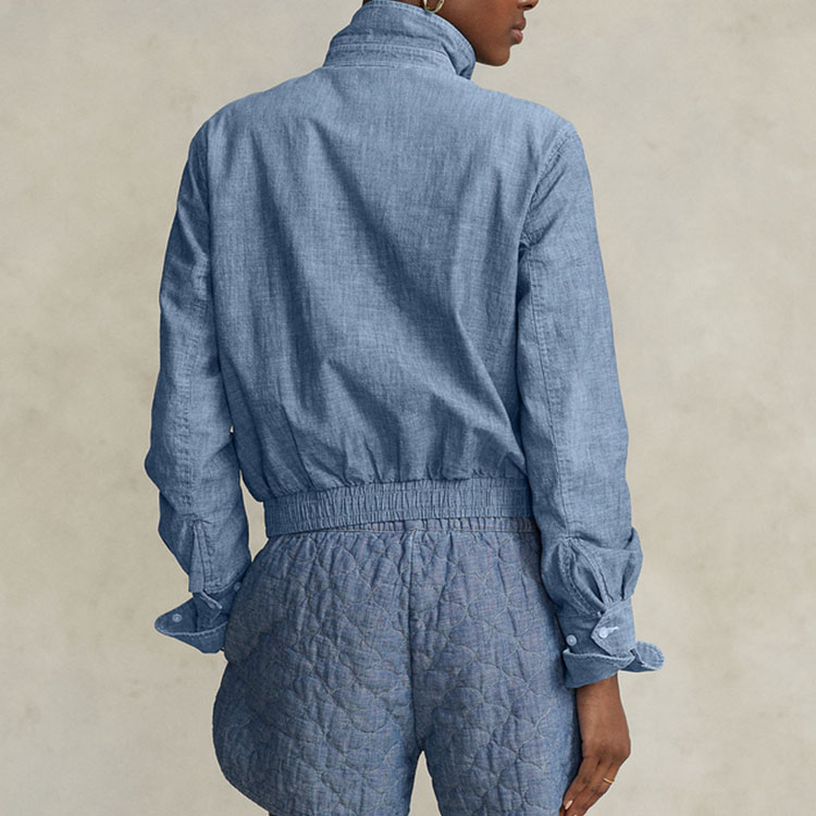 (Women) Polo Ralph Lauren SS22 Solid Color Zip Long Sleeve Windbreaker Women Blue WMPOOTWN5A20030-450 圖 5