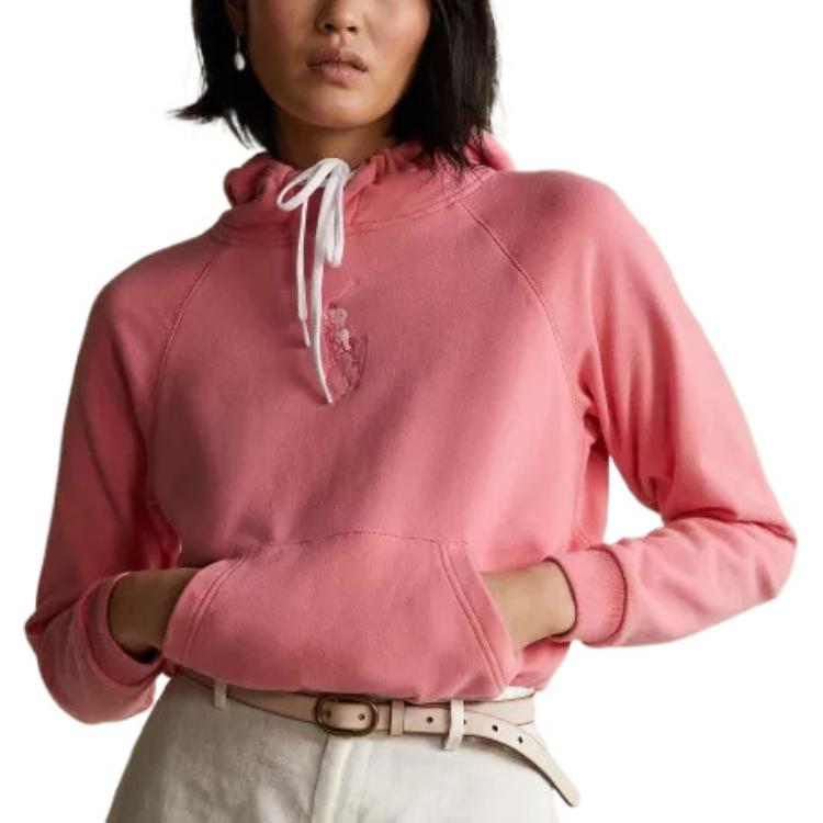 Shop (W) Polo Ralph Lauren SS22 Baju Peluh Pink Solid 211867394002