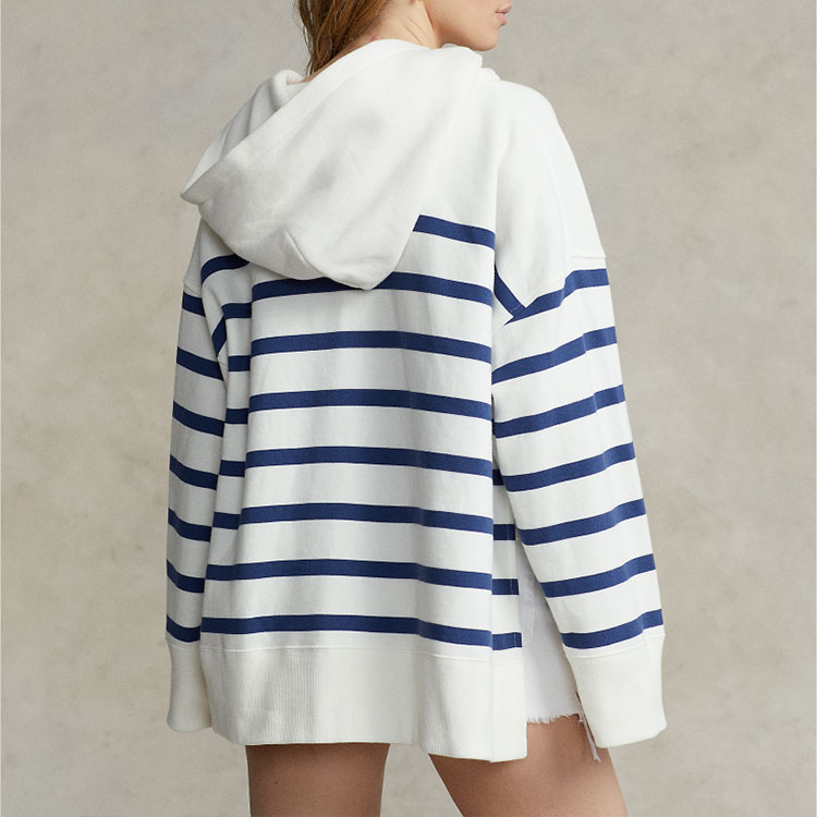 (Women) Polo Ralph Lauren SS22 Striped Oversized Lace-Up Hoodie Multicolor WMPOKNINFB20281-101 圖 5