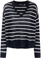 (Women) Polo Ralph Lauren SS22 Striped V-Neck Knit Sweater Women’s Blue. 211863615-001 (Women) Polo Ralph Lauren SS22 Striped V-Neck Knit Sweater Women’s Blue. 211863615-001