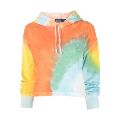 (Women) Polo Ralph Lauren SS22 Tie-Dye Print Pullover Hoodie Multicolor 211863311001