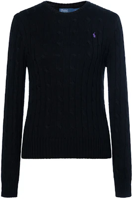 (W) Polo Ralph Lauren SS23 Sweater Hitam Chunky Rajut dengan Bordir. 211891640-011 Buy (W) Polo Ralph Lauren SS23 Sweater Hitam Chunky Rajut dengan Bordir. 211891640-011