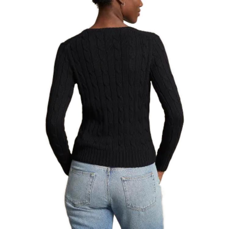 (Women) Polo Ralph Lauren SS23  Black V-Neck Knit Sweater with Embroidered Logo WMPOSWENC020652-001 圖 6