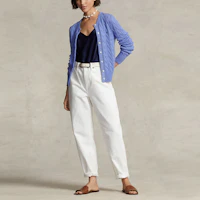 Lookbook (W) Polo Ralph Lauren SS23 藍色純色針織長袖開襟衫 WMPOSWENDW20130-400