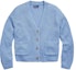 Buy (W) Cárdigan de Punto Azul Sólido con Botones y Cuello en V Polo Ralph Lauren SS23. WMPOSWENDW20143-400