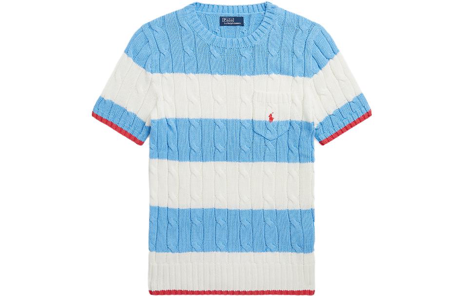 (Women) Polo Ralph Lauren SS23  Blue Striped Detail Crewneck Knit Sweater. WMPOSWENC020668-400 圖 2