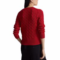 Purchase (Women) Polo Ralph Lauren SS23 Bright Red Knit Cardigan Sweater. 211839418-021