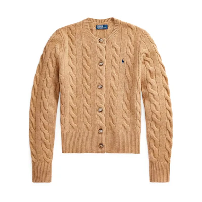 (Women) Polo Ralph Lauren SS23 Brown Solid Crewneck Long Sleeve Sweater. 23A910443WOOL -001