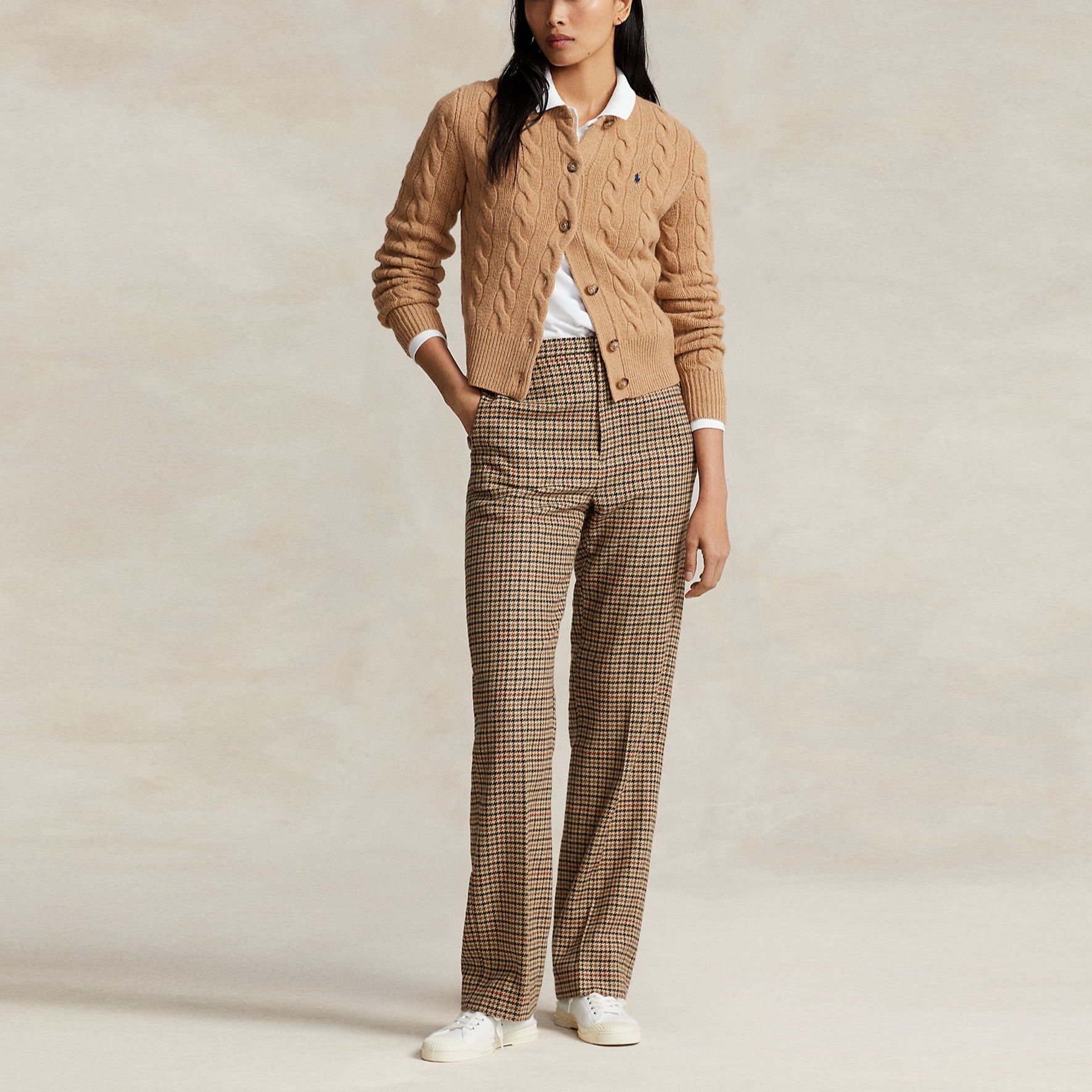 (Women) Polo Ralph Lauren SS23  Brown Solid Crewneck Long Sleeve Sweater. 23A910443WOOL -001 圖 4