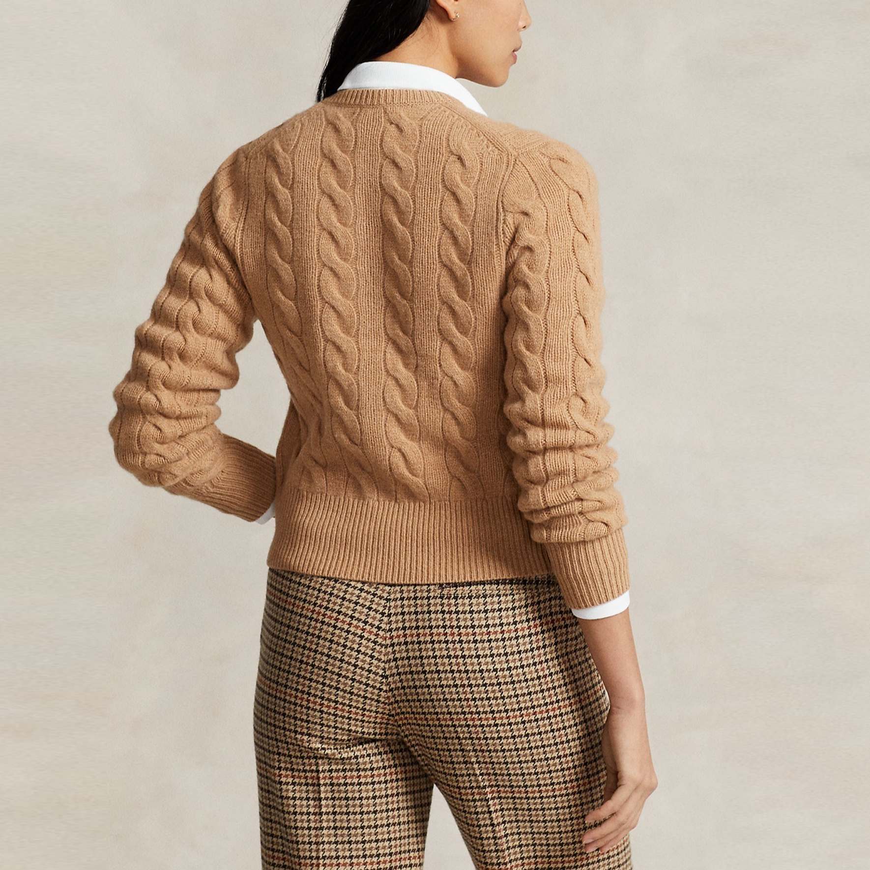 (Women) Polo Ralph Lauren SS23  Brown Solid Crewneck Long Sleeve Sweater. 23A910443WOOL -001 圖 5