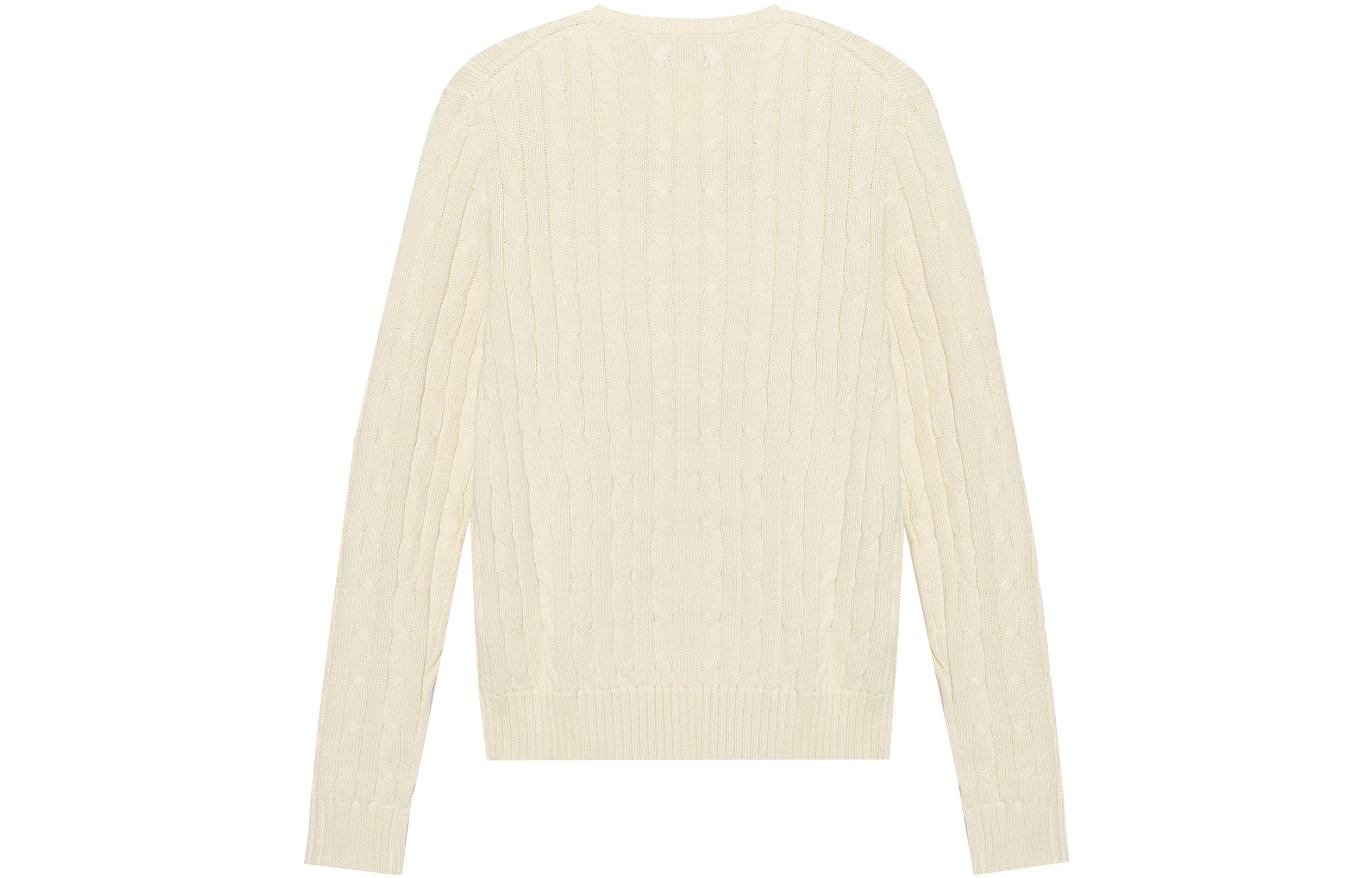 Lookbook (W) Polo Ralph Lauren SS23 Suéter de Punto Trenzado Crema Blanco. 211747398-004