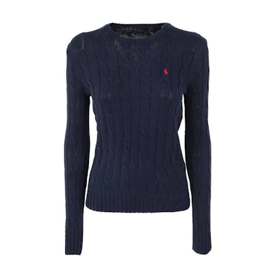 (Women) Polo Ralph Lauren SS23 Cable Knit Sweater Navy Blue. 211891640-002