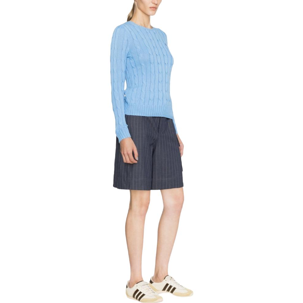 (Women) Polo Ralph Lauren SS23  Cable Knit Sweater Blue with Embroidered Logo. 211891640-013 圖 5