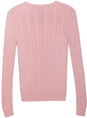 (W) 폴로 랄프로렌 SS23 청키 니트 스웨터 핑크 자수 디테일. 211891640-004 Lookbook (W) 폴로 랄프로렌 SS23 청키 니트 스웨터 핑크 자수 디테일. 211891640-004