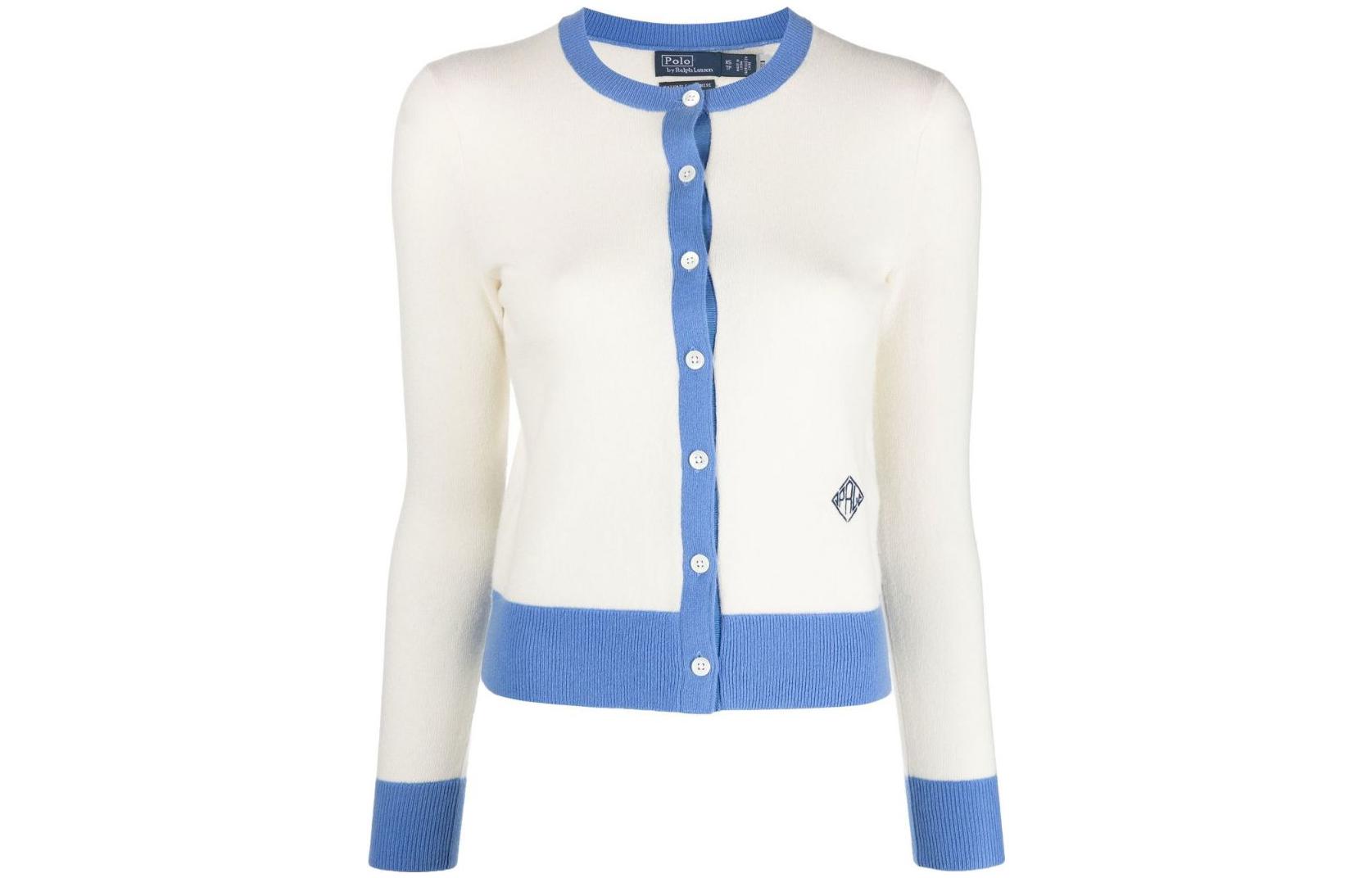 (Women) Polo Ralph Lauren SS23  Colorblock Logo Embroidered Knit Sweater White 211891895-002 圖 2