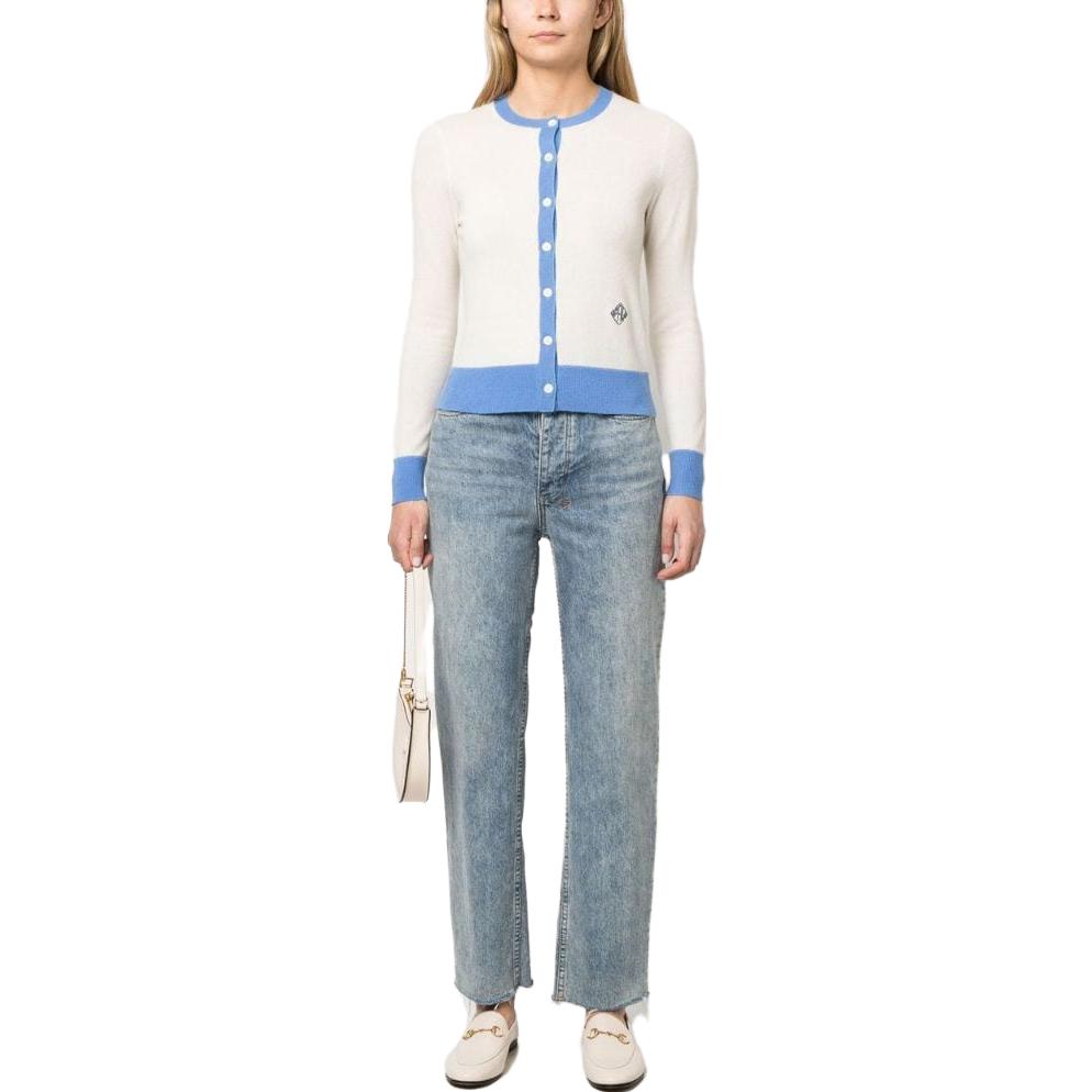 (Women) Polo Ralph Lauren SS23  Colorblock Logo Embroidered Knit Sweater White 211891895-002 圖 3